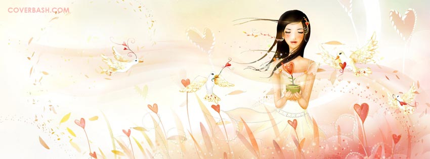 Girly Butterflies Anime Facebook Cover  Characters